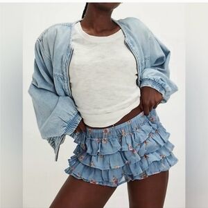 Free People Ruffle Up Bloomer Shorts Small